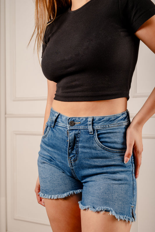 Short Azul - Stretch