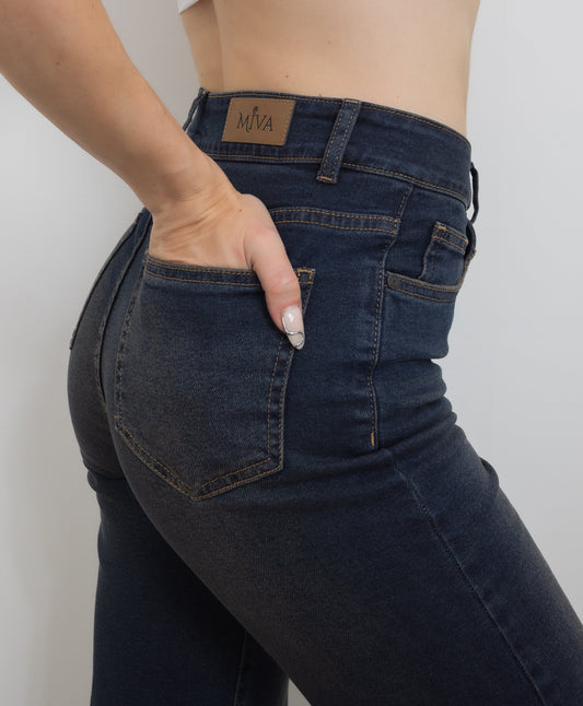 Wide leg Stretch - Rust Blue