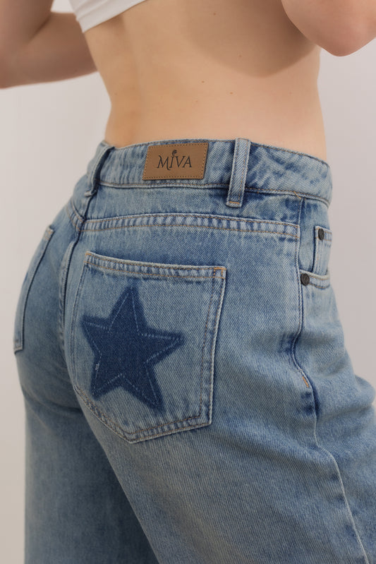 Wide Leg Star - Rust Ice