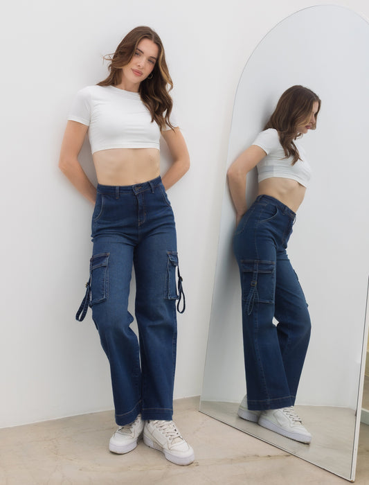 Cargo Pants - Rust Blue