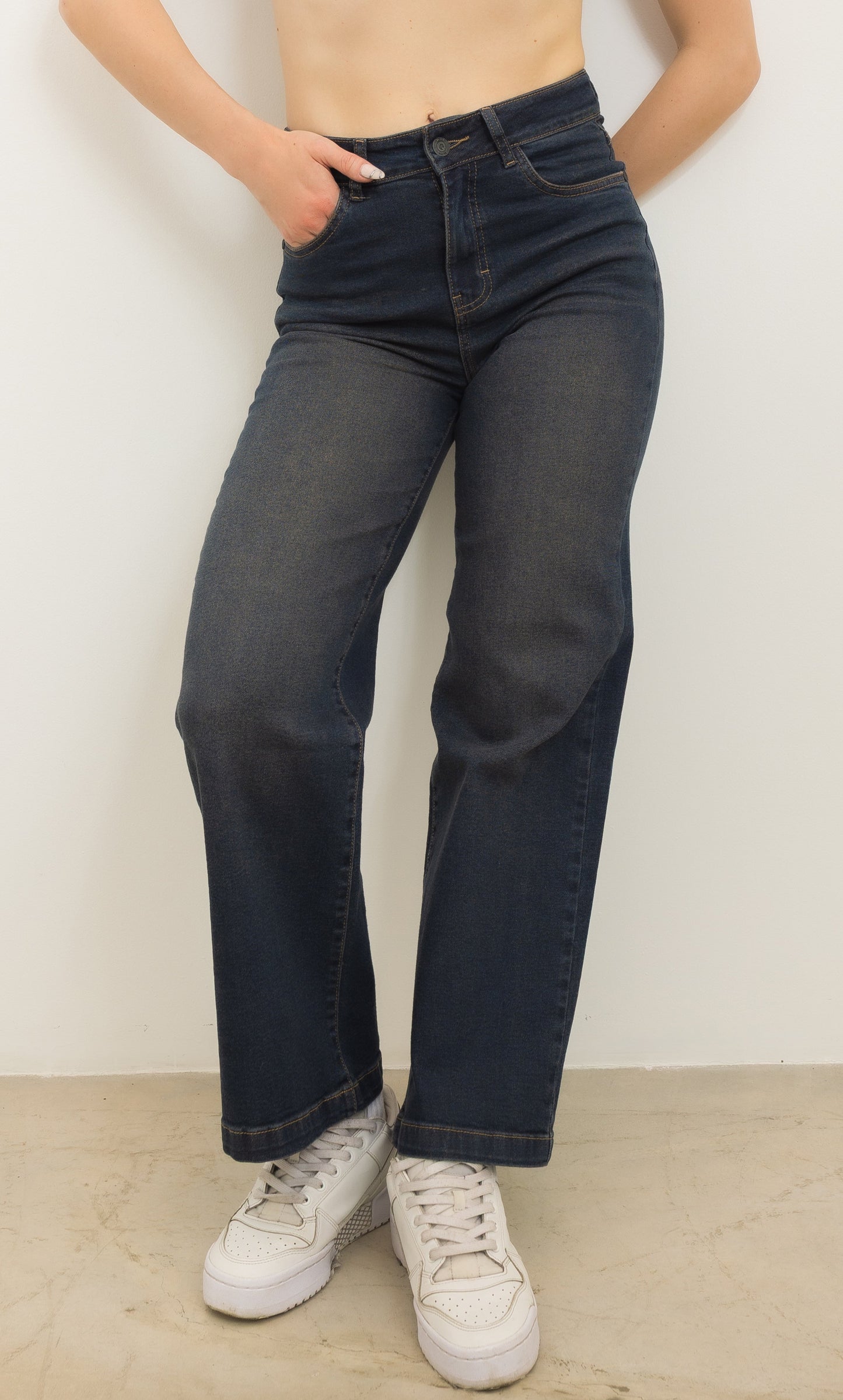 Wide leg Stretch - Rust Blue