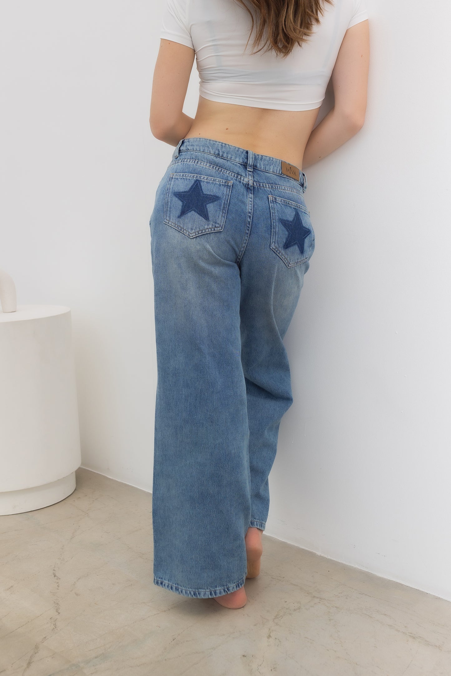 Wide Leg  Star - Sky Blue